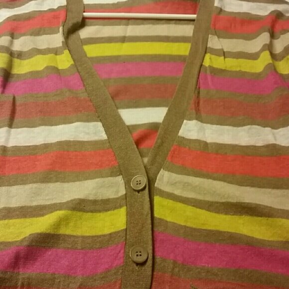 New Victoria's Secret Striped Lightweight Cardigan Small - Picture 3 of 5